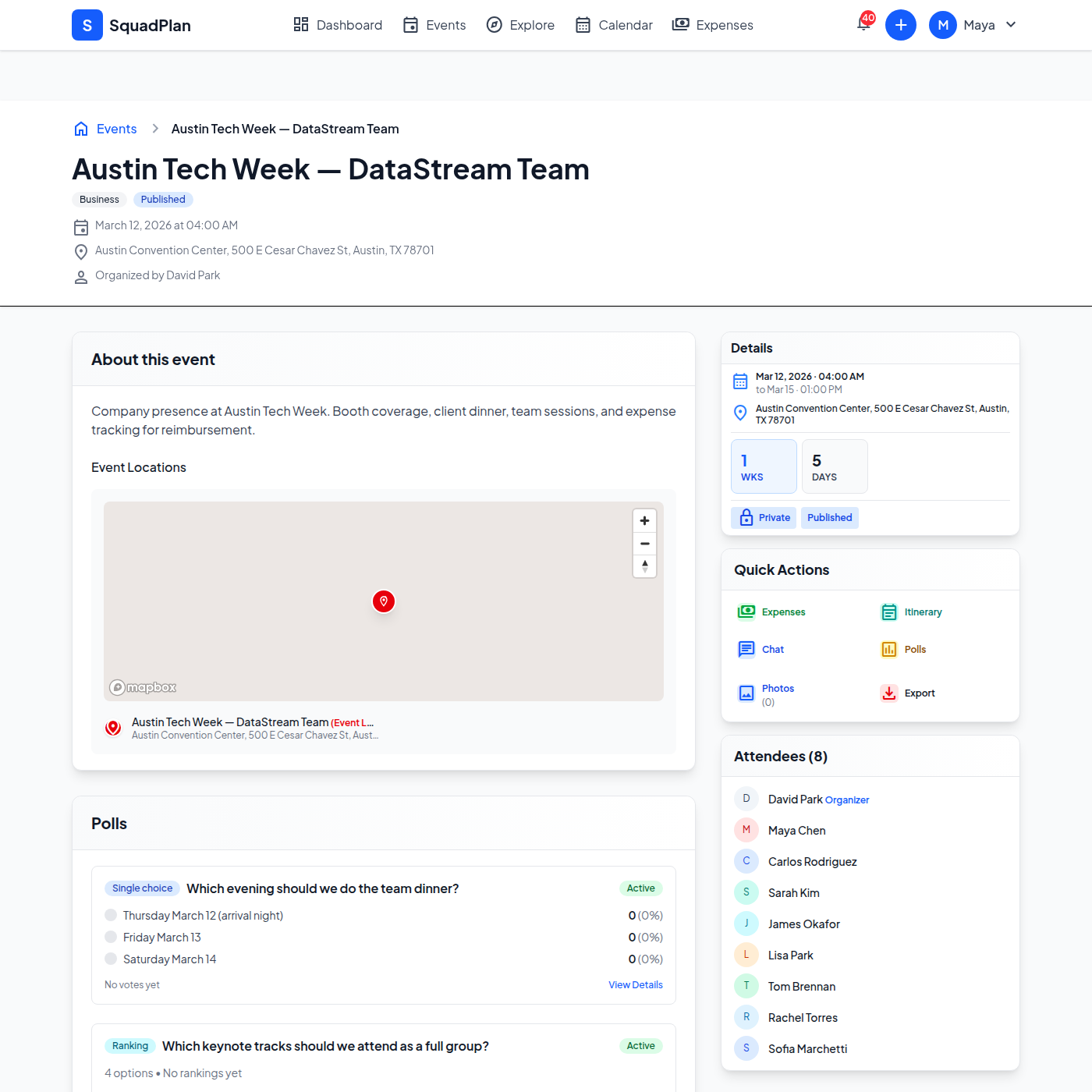 Coordinating 12 Colleagues Across 4 Time Zones for Austin Tech Week
